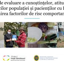 De azi începe studiul final de evaluare a cunoștințelor, atitudinilor și practicilor populației și pacienților cu boli netransmisibile (KAP 2020)