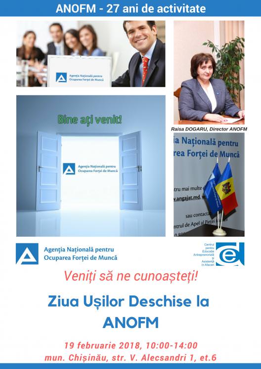 „Ziua Ușilor Deschise” la Agenția Națională pentru Ocuparea Forței de Muncă și structurile sale teritoriale