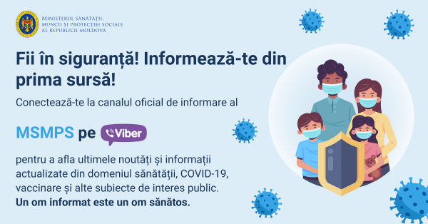 MSMPS lansează un nou canal oficial de informare a populației,  pe Viber