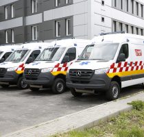 Opt ambulanțe de tip C (terapie intensivă mobilă) au fost achiziționate în cadrul proiectului Băncii Mondiale