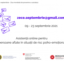 Pe 10 septembrie, marcăm Ziua Mondială de Prevenire a Suicidului