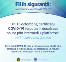 Evoluția situației epidemiologice și a procesului de vaccinare împotriva COVID-19 în săptămâna 04 – 10 octombrie