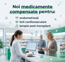 Noi medicamente compensate pentru tratamentul endometriozei, bolilor cardiovasculare și terapia post-transplant